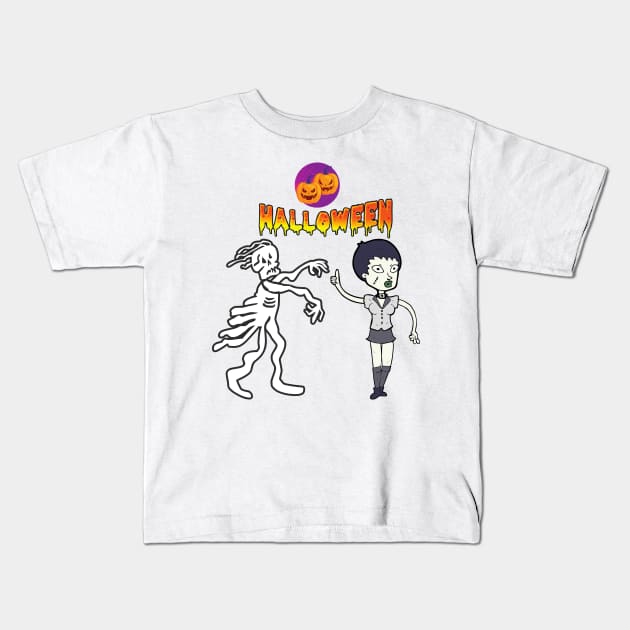 Happy halloween day Kids T-Shirt by MeKong